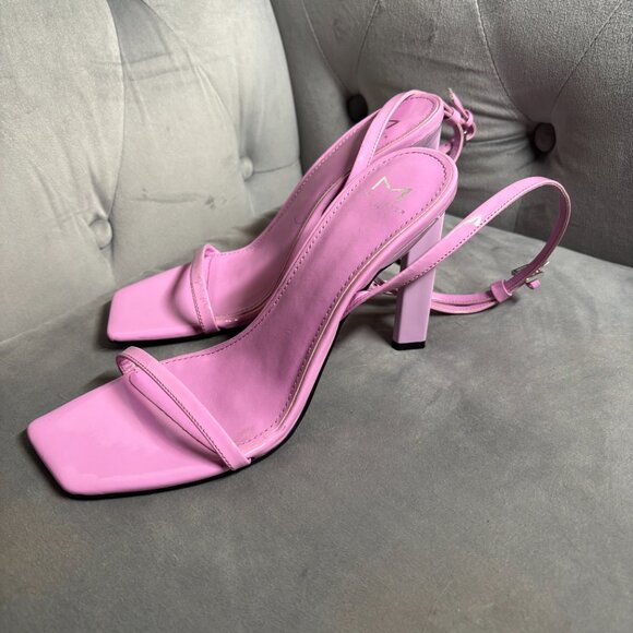 Marc Fisher Pink Patent Leather Strappy Heeled Sandals – Women’s 7.5 - Picture 6 of 8